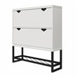 CosmoLiving by Cosmopolitan Brielle Entryway Shoe Storage in White