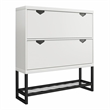 CosmoLiving by Cosmopolitan Brielle Entryway Shoe Storage in White