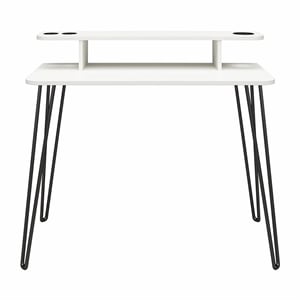 Novogratz Kimberly At Home Engineered Wood Vanity with Hairpin Legs in White