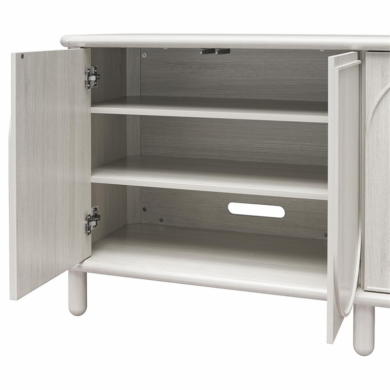 CosmoLiving by Cosmopolitan Selena Engineered Wood Credenza in Rustic White