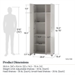 Systembuild Evolution Camberly Tall Asymmetrical Cabinet in Ivory Oak