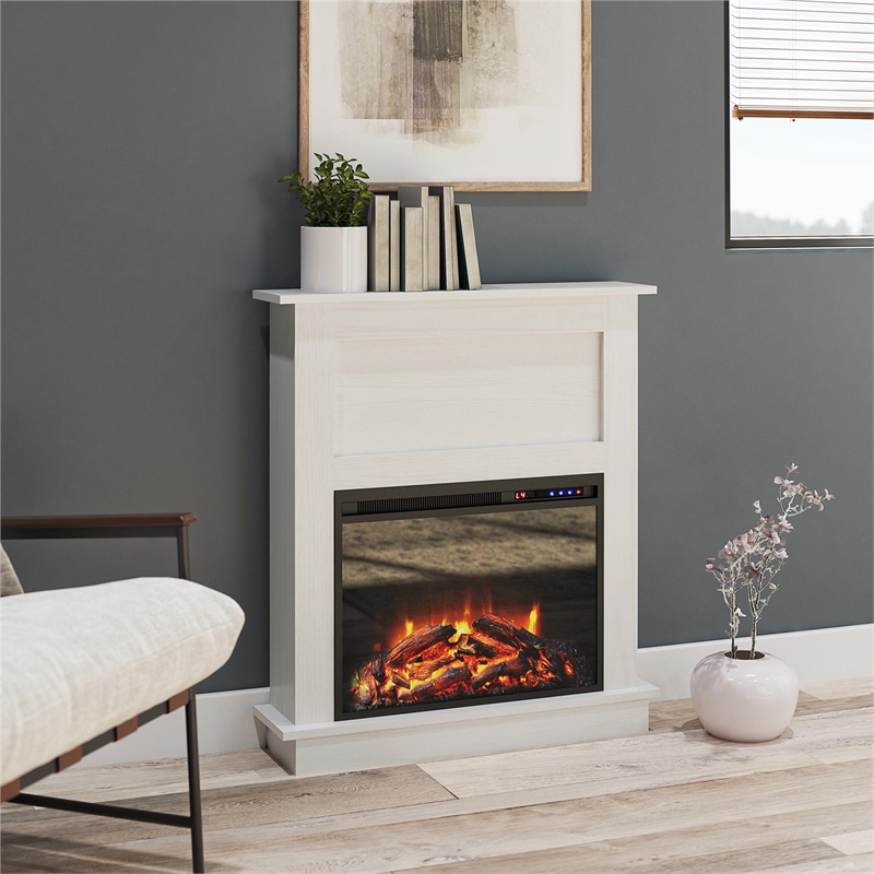 Ellsworth Modern Electric Fireplace with Mantel and 23