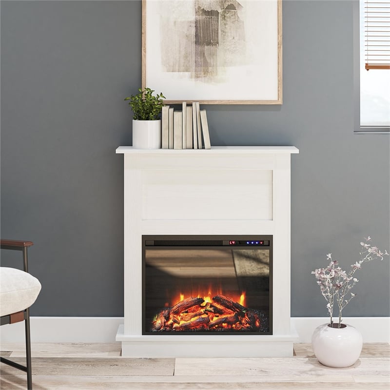 Ellsworth Modern Electric Fireplace with Mantel and 23