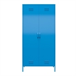 Novogratz Cache 2-Doors Tall Metal Locker Style Storage Cabinet in Blue