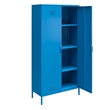 Novogratz Cache 2-Doors Tall Metal Locker Style Storage Cabinet in Blue