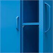 Novogratz Cache 2-Doors Tall Metal Locker Style Storage Cabinet in Blue