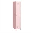 Novogratz Cache 1-Door Tall Metal Locker Style Storage Cabinet in Bashful Pink