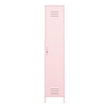 Novogratz Cache 1-Door Tall Metal Locker Style Storage Cabinet in Bashful Pink