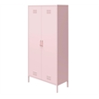 Novogratz Cache 2-Doors Tall Metal Locker Style Storage Cabinet in Bashful Pink