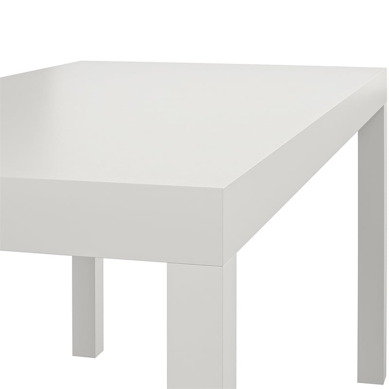 Ameriwood Home Jane PVC Laminated Hollow Core Coffee Table in White