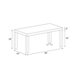 Ameriwood Home Jane PVC Laminated Hollow Core Coffee Table in White