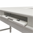 CosmoLiving by Cosmopolitan Selena Lift-Top L-Shape Computer Desk - Rustic White
