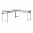 CosmoLiving by Cosmopolitan Selena Lift-Top L-Shape Computer Desk - Rustic White