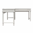 CosmoLiving by Cosmopolitan Selena Lift-Top L-Shape Computer Desk - Rustic White