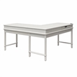 CosmoLiving by Cosmopolitan Selena Lift-Top L-Shape Computer Desk - Rustic White