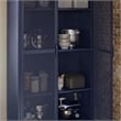 Novogratz Channing 2-Doors Tall Storage Cabinet Mesh Metal Locker in Navy