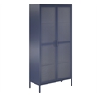 Novogratz Channing 2-Doors Tall Storage Cabinet Mesh Metal Locker in Navy