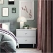 CosmoLiving by Cosmopolitan Elizabeth Nightstand in Dove Gray