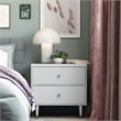 CosmoLiving by Cosmopolitan Elizabeth Nightstand in Dove Gray