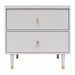 CosmoLiving by Cosmopolitan Elizabeth Nightstand in Dove Gray