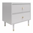 CosmoLiving by Cosmopolitan Elizabeth Nightstand in Dove Gray