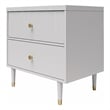 CosmoLiving by Cosmopolitan Elizabeth Nightstand in Dove Gray