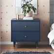 CosmoLiving by Cosmopolitan Elizabeth Nightstand in Navy