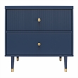 CosmoLiving by Cosmopolitan Elizabeth Nightstand in Navy