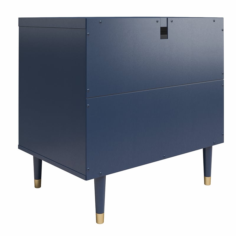 CosmoLiving by Cosmopolitan Elizabeth Nightstand in Navy