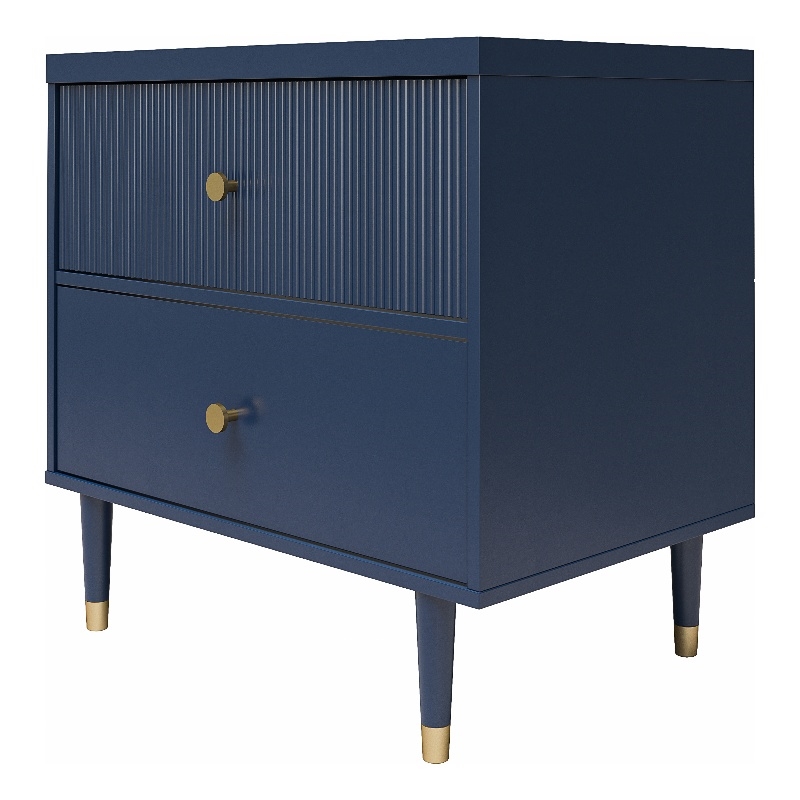 CosmoLiving by Cosmopolitan Elizabeth Nightstand in Navy