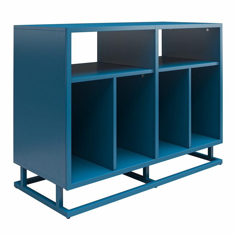 Novogratz Regal Double Wide Record Station in Blue