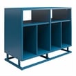 Novogratz Regal Double Wide Record Station in Blue
