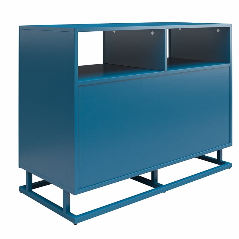 Novogratz Regal Double Wide Record Station in Blue