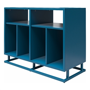 Novogratz Regal Double Wide Record Station in Blue
