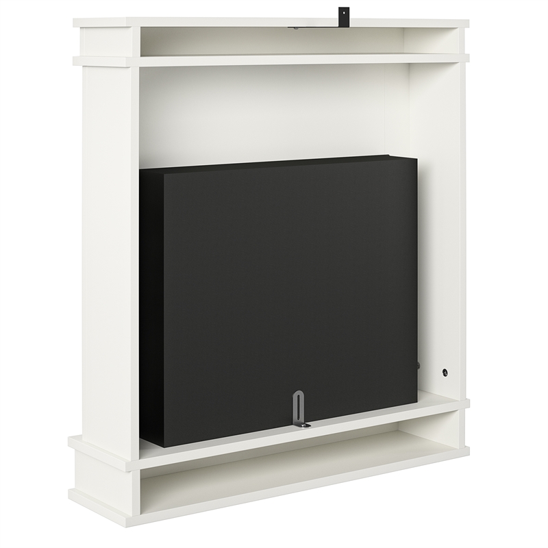 Ameriwood Home Mateo Electric Fireplace w/ Mantel & Touchscreen Display in White