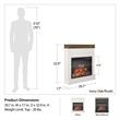 Ameriwood Home Mateo Electric Fireplace w/ Mantel & Touchscreen Display in White