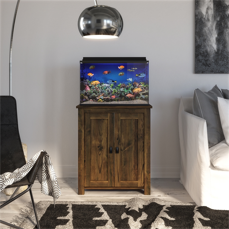 Flipper by Ollie & Hutch 10/20 Gallon Aquarium/Terrarium Stand in Rustic