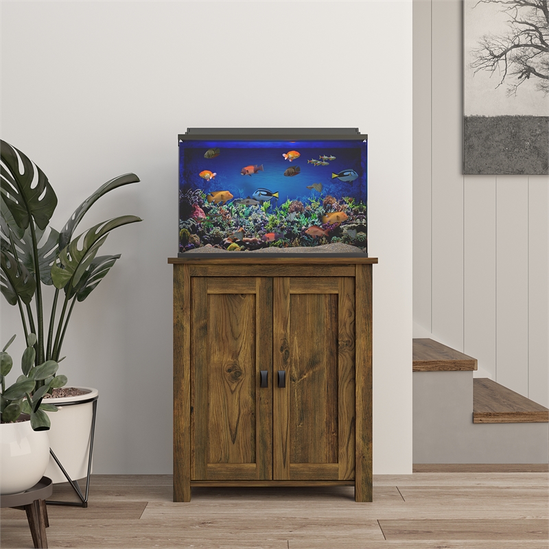 Flipper by Ollie & Hutch 10/20 Gallon Aquarium/Terrarium Stand in Rustic