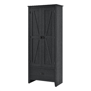 Systembuild Evolution Farmington 30&quot Wide Storage Cabinet in Black Oak