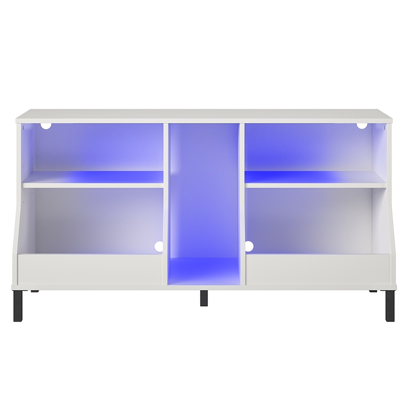 Ntense Falcon Youth Gaming TV Stand w/ ARGB LED Lights in White