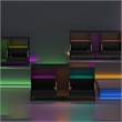 NTense Falcon Youth Gaming TV Stand w/ ARGB LED Lights in Black