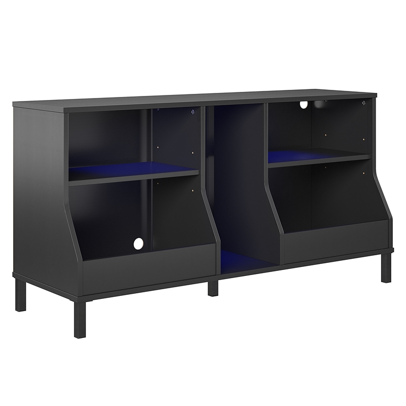 NTense Falcon Youth Gaming TV Stand w/ ARGB LED Lights in Black