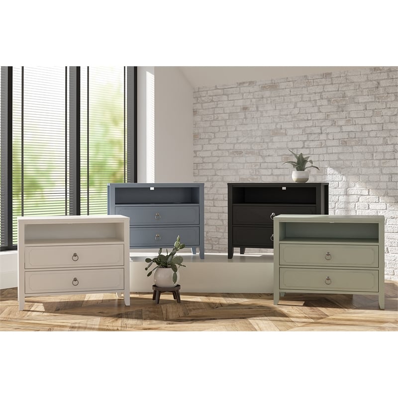 Novogratz Her Majesty 2 Drawer Nightstand in Blue