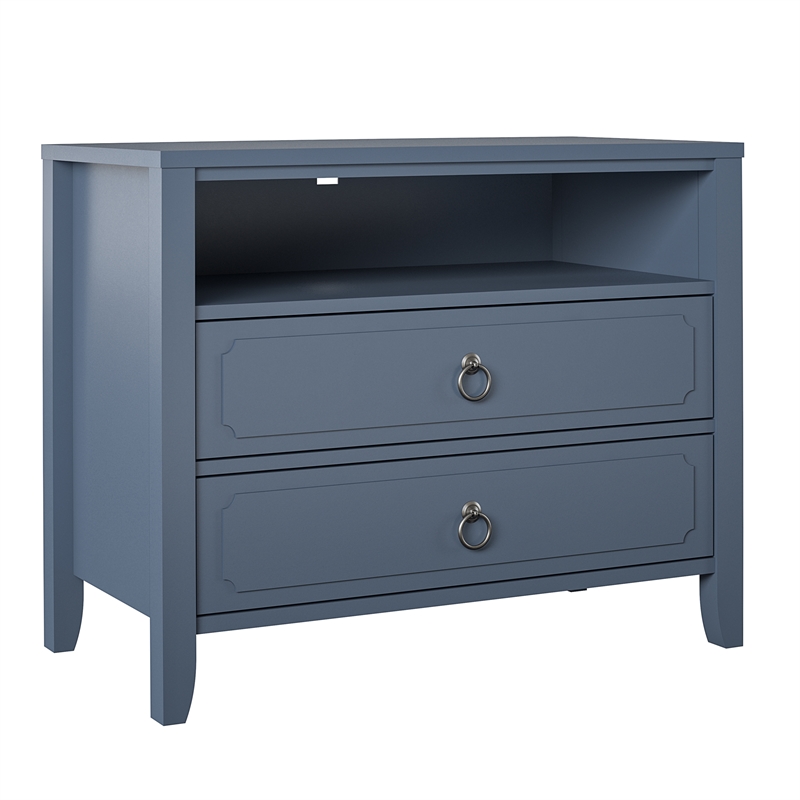 Novogratz Her Majesty 2 Drawer Nightstand in Blue