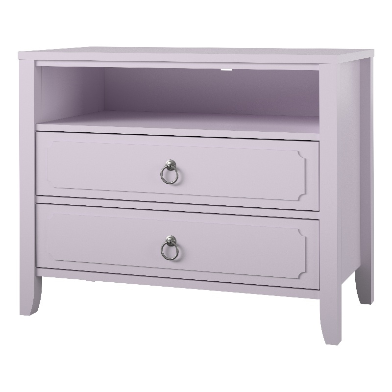 Novogratz Her Majesty 2 Drawer Nightstand in Lavender