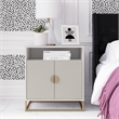 Novogratz Kelly Accent Cabinet in White/Taupe
