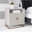 Novogratz Kelly Accent Cabinet in White/Taupe
