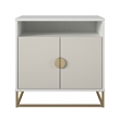 Novogratz Kelly Accent Cabinet in White/Taupe
