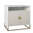 Novogratz Kelly Accent Cabinet in White/Taupe