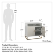 Novogratz Kelly Accent Cabinet in White/Taupe